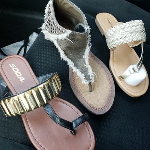 3 girl's sandals(runs small)